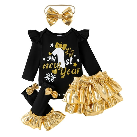 Piomll Outfit Sets for Girls Casual Long Sleeve Bodysuit Shorts 2 Pcs Kids Clothes