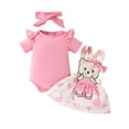 thumbnail image 1 of Piomll Outfits For Girls Sets Romper Dress Valentines St Patricks Easter Ruffle Bodysuit Jumpsuits Kids Outfits, 1 of 8