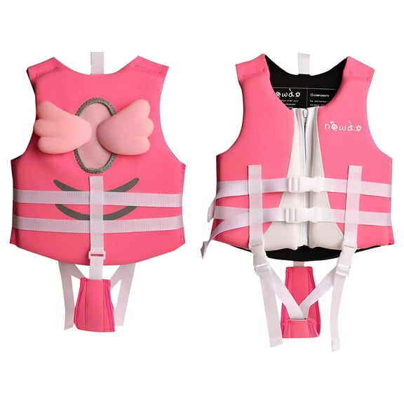 Piomll Swimsuit for Girls Buoyancy Back Heart Snorkeling Rafting Vest Kids Beachwear