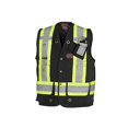 thumbnail image 1 of Pioneer 100% Cotton Hi Vis Surveyor's Safety Vest for Construction - Reflective Tape - 10 Pockets - Class 1 - Black, 1 of 8