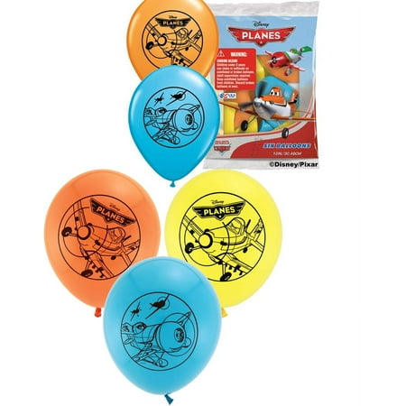Pioneer - 12 Disney Planes Latex Balloons - Multicolors (6ct)