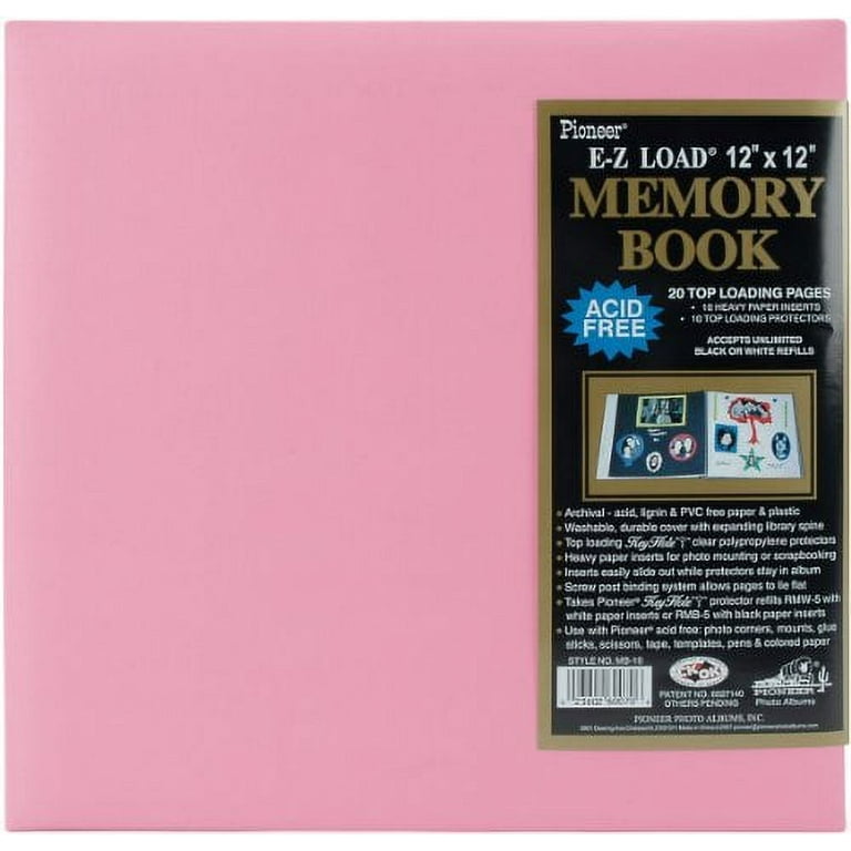 Pioneer Pastel Leatherette Post Bound Album, 12 x 12, Light Pink