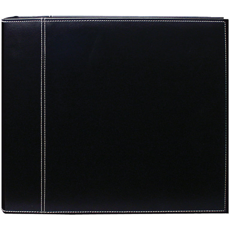 Pioneer 12 x 12 3-Ring Scrapbook Binder Black/Black Sewn 