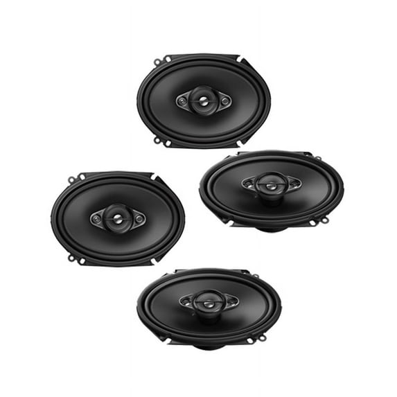 Pioneer (2 Pairs) TS-A6880F 4-Way 350 Watt 6" x 8" Coaxial Car Speakers 6x8