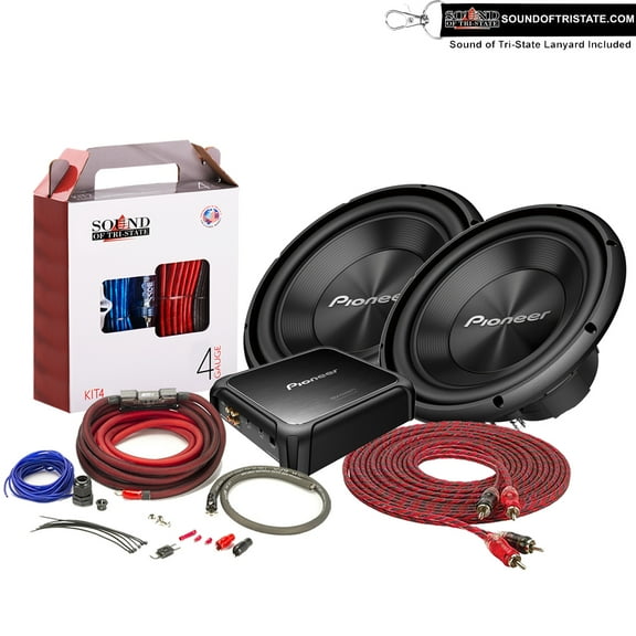 Pioneer (2) TS-A250D4 Subwoofers + GMDX871 Amplifier + Wire kit Package