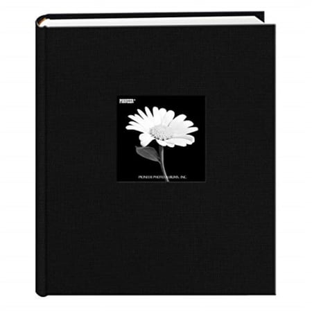 Fabric Frame Cover Photo Album 200 Pockets Hold 5x7 Photos, Deep Black