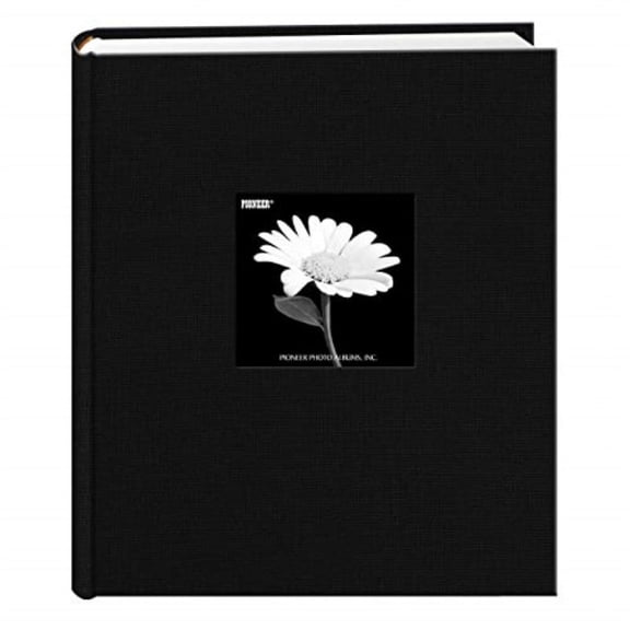 Fabric Frame Cover Photo Album 200 Pockets Hold 5x7 Photos, Deep Black