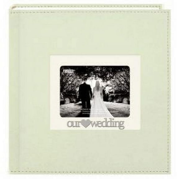 Pioneer 3-D Applique' Metal Frame Sewn Album-Our Wedding