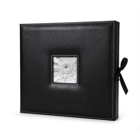 Black-stitch 3-ring album w/Magnetic Pages for photos up-to 5x7 - Picture  Frames, Photo Albums, Personalized and Engraved Digital Photo Gifts -  SendAFrame