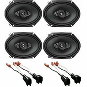 Pioneer 350W Max 80W RMS 6x8 Speakers + 4 Metra 72-5600 Ford Linclon Mercury
