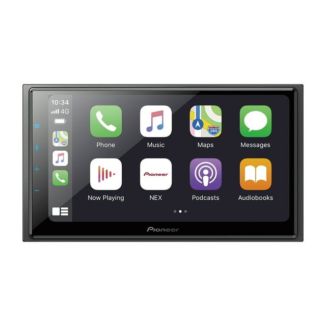 Pioneer 6.8-In. Car In-Dash Unit, Double-DIN Digital Media Receiver with Touch Screen, Apple CarPlay/Android Auto, and Alexa Built-in, DMH-W4660NEX