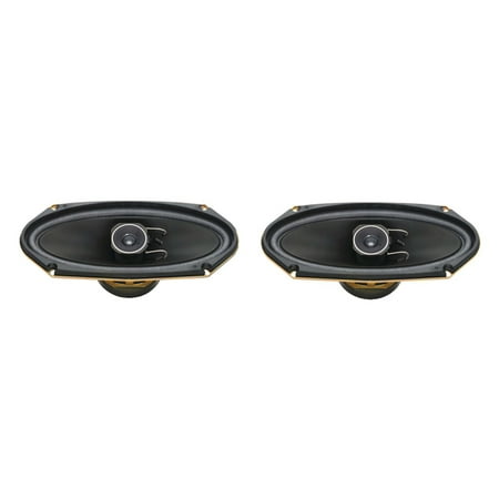 Pioneer A-Series 4-in. x 10-In. 120-Watt 2-Way Full-Range Coaxial Speakers, Black, 2 Pack, TS-A4103