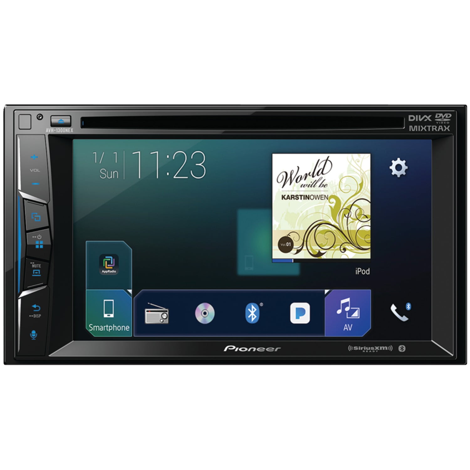 Pioneer AVH-1300NEX 6.2" Double-DIN In-Dash DVD Receiver with Bluetooth, Apple CarPlay, FLAC Audio