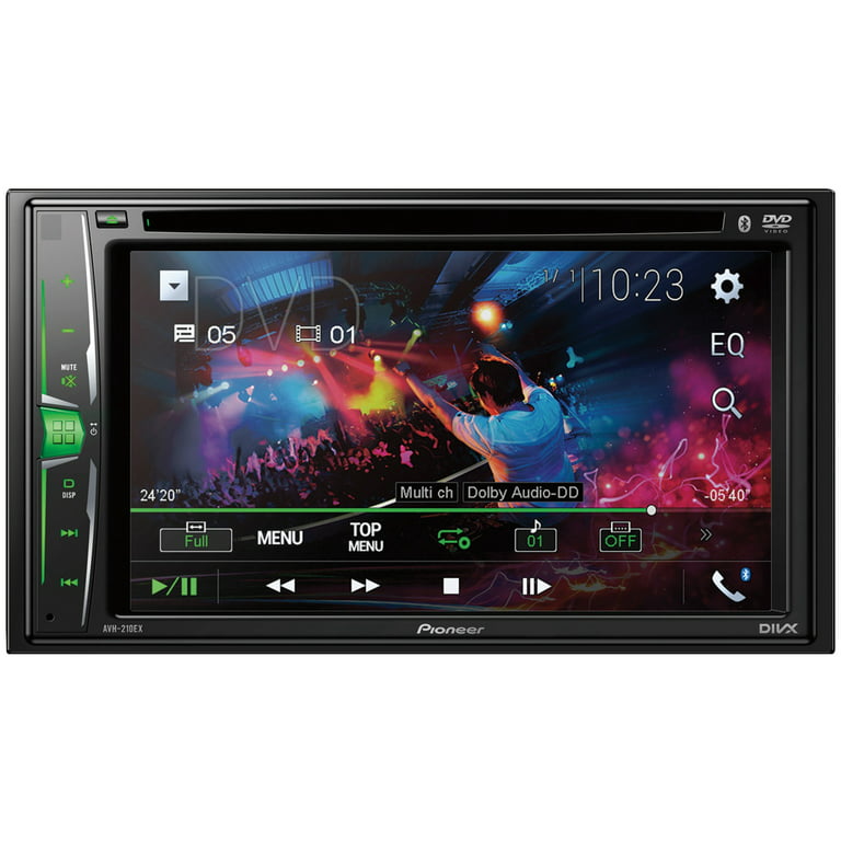 Pioneer AVH-210EX 6.2" Double-DIN Car Stereo DVD Receiver with Bluetooth - Walmart.com