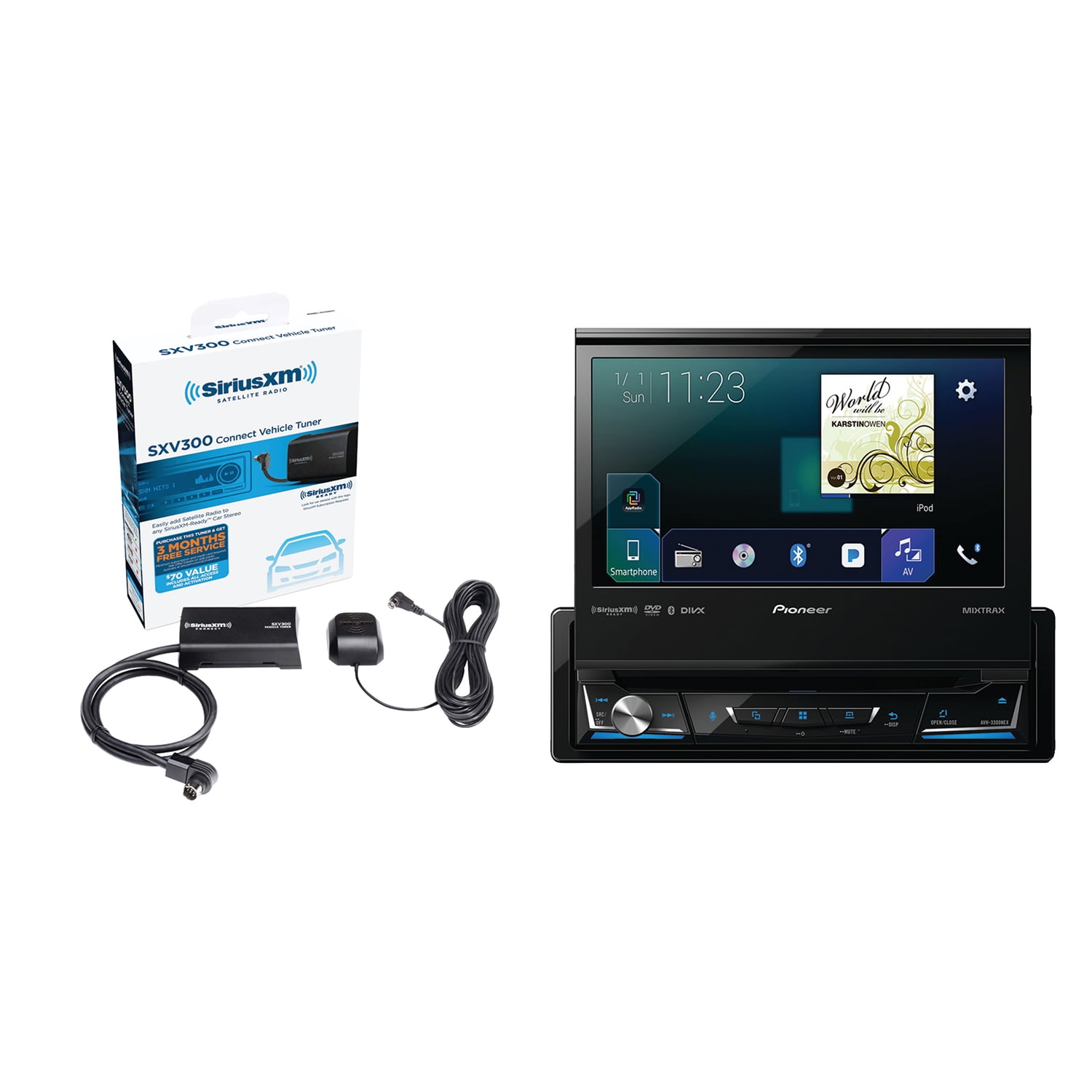 Pioneer AVH 3300NEX 7" Single DIN Nex DVD Receiver & Siriusconnect