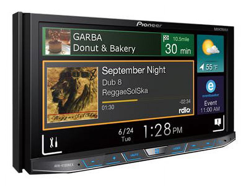 Pioneer AVH-4100NEX - DVD receiver - display - 7" - touch screen - in-dash unit - Double-DIN - 50 Watts x 4 - image 1 of 2