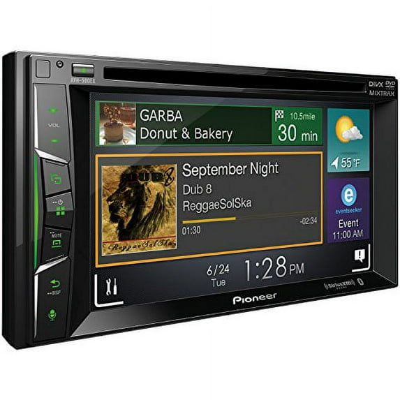 Pioneer - AVH-500EX - 2 Din Multimedia DVD Receiver with 6.2 WVGA Display