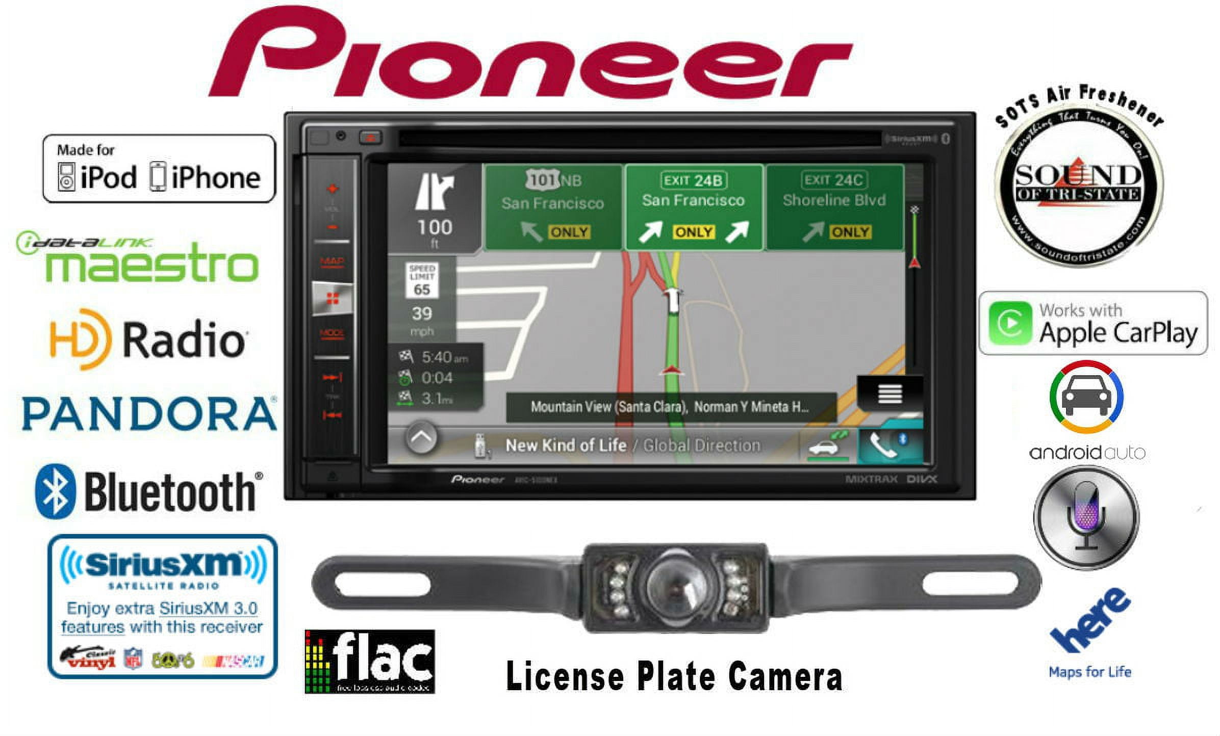 Pioneer AVIC5100NEX DVD GPS Navigation Receiver & License Plate Backup