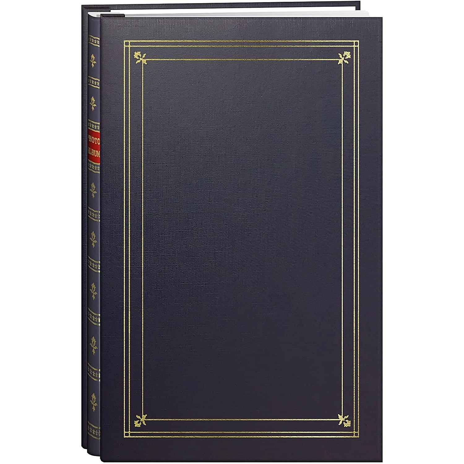 Bay Blue Faux Leather Photo Album with Gold Accents