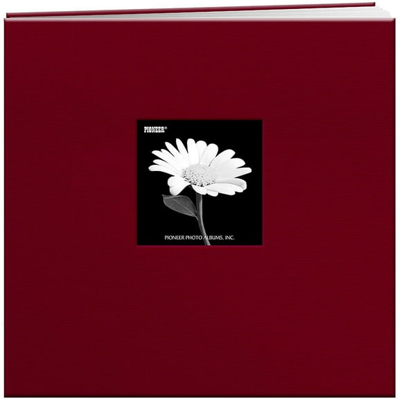 Pioneer Book Cloth Cover Post Bound Album 12"X12"-Burgundy