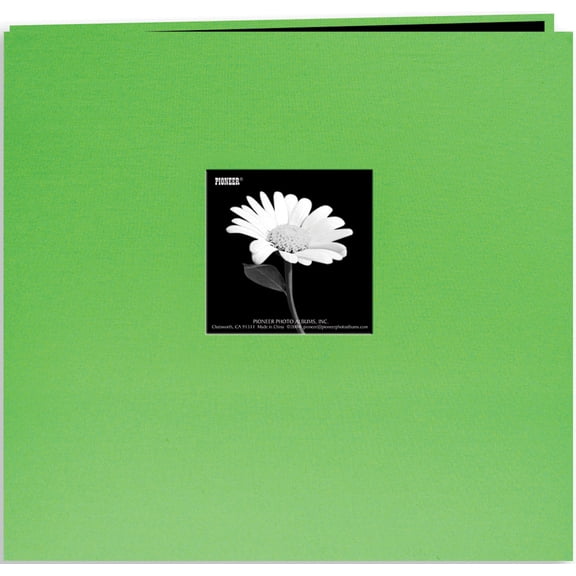 Pioneer Book Cloth Cover Post Bound Album 12"X12"-Citrus Green