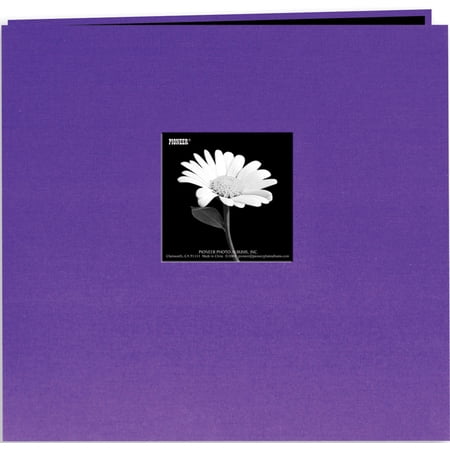 Pioneer Book Cloth Cover Post Bound Album 12"X12"-Grape Purple