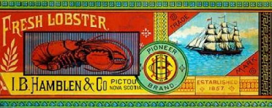 Pioneer Brand Fresh Lobster Canvas Art - Retrolabel (10 x 20)