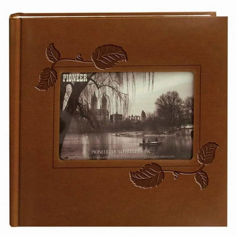 Pioneer Brown Leatherette Cover Photo Album, 200 Photos, 4 x 6 Inches