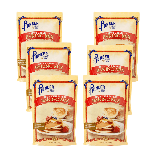 Pioneer Buttermilk Pancakes & Biscuits Baking Mix 6 oz ,6 Pack