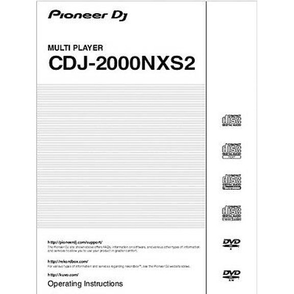 Instruction Manual ONLY for Pioneer CDJ-2000NXS2 CD Player Owners Manual REPRINT