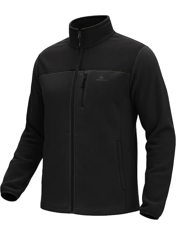 Full Zip Fleece Lightweight Outerwear Jacket, Men's