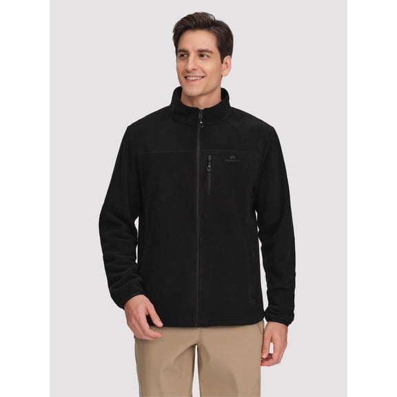Pioneer Camp Men's Heavyweight Fleece Jacket, Zip-Up Stand Collar Winter Warm