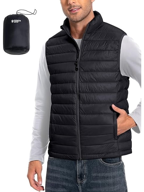 Men's Foldable Water-Repellent Vest with 4 Pockets