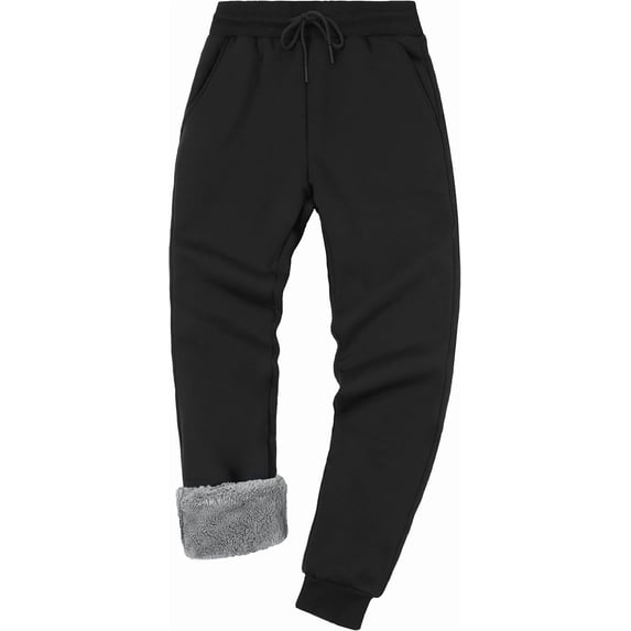 Pioneer Camp Men's Sherpa Lined Sweatpants Winter Warm Fleece Joggers Heavyweight Thermal Pants for Athletic Lounge Running