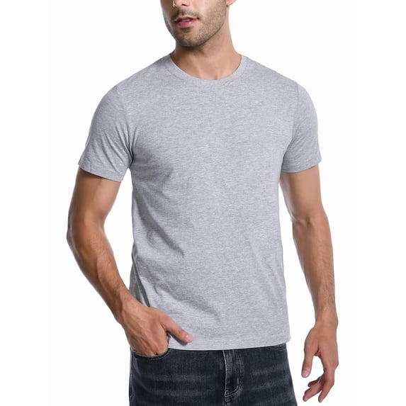 Pioneer Camp Mens T Shirts Cotton Casual Crew Neck Short/Long Sleeve Basic Heavyweight Soft Plain Tees Classic Fit Tshirts