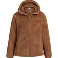 thumbnail image 1 of Pioneer Camp Women's Fuzzy Fleece Jacket Full Zip Up Lightweight Warm Soft Fleece Coat with hood for Spring Fall Winter, 1 of 7