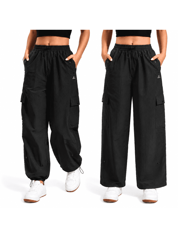 Women's Cargo Quick Dry Pants Casual, Black