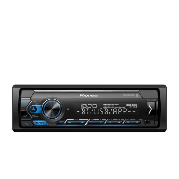 Pioneer MVH-S322BT Audio media receiver with Pioneer Smart Sync, MIXTRAX, built-in Bluetooth, USB/AUX, Color Change, FLAC, AM/FM Radio, Detachable Face, 50W x 4, Voice Control, Hi-Volt RC