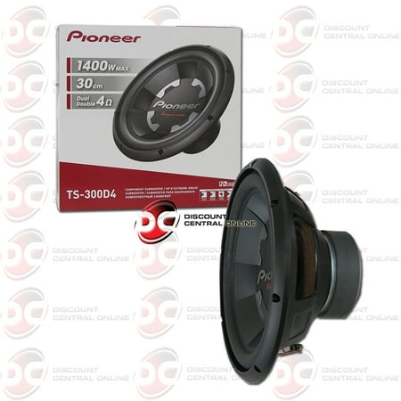 Pioneer Champion Series 12-Inch Dual 4 Ohm Car Audio Subwoofer, 1400W Max