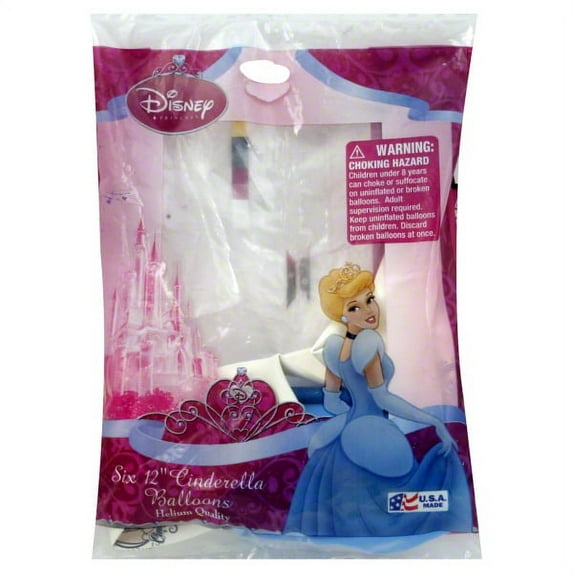 Pioneer Cinderella 12" Party Balloons, 6 Count