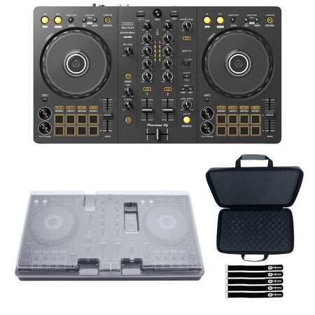 Pioneer DDJ-FLX4 2-Channel DJ Controller for Rekordbox & Serato DJ Lite with Case & Cover Package