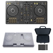 Pioneer DDJ-FLX4 2-Channel DJ Controller for Rekordbox & Serato DJ Lite with Case & Cover Package