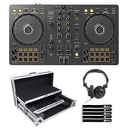 بايونير DDJ-FLX4 2-Channel Rekordbox & Serato DJ Lite Controller مع Road Case و DJ Headphones Package