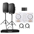 thumbnail image 1 of Pioneer DDJ-FLX4-W 2-Channel DJ Controller in White with (2) Gemini AS-2112BT Speakers Package, 1 of 9