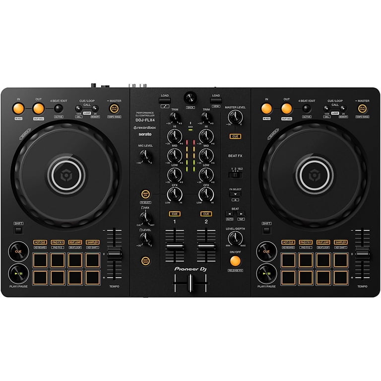 Pioneer 2-Deck DJ Controller DDJFLX4, USB Audio, Mix Music, Stereo
