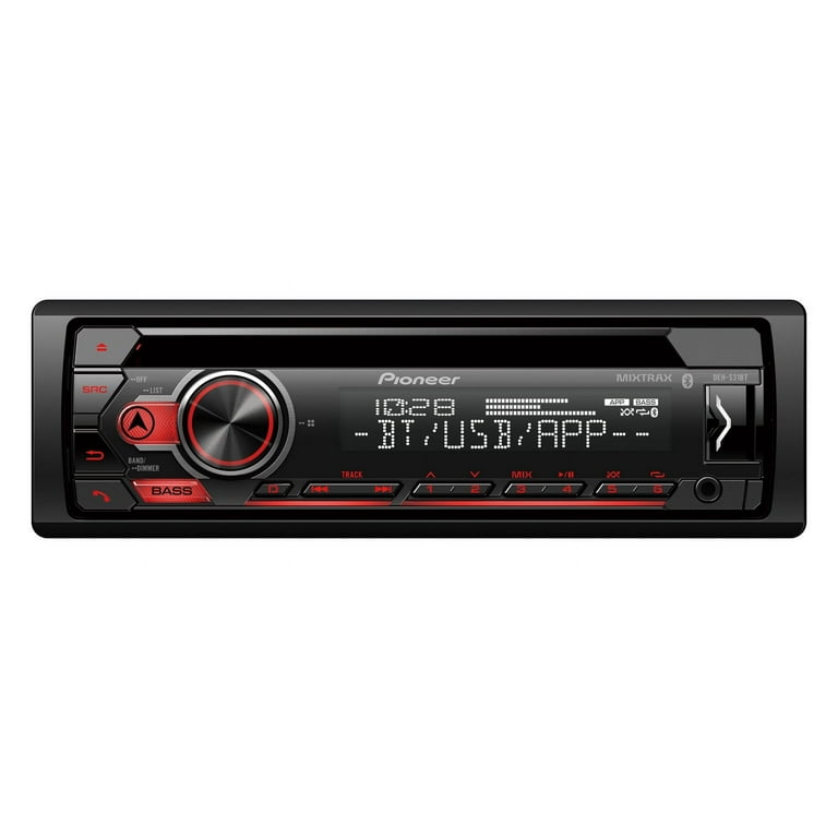 Pioneer DEH-S31BT Single Din Bluetooth Car Stereo CD Receiver, Android and  Apple iOS Compatibility