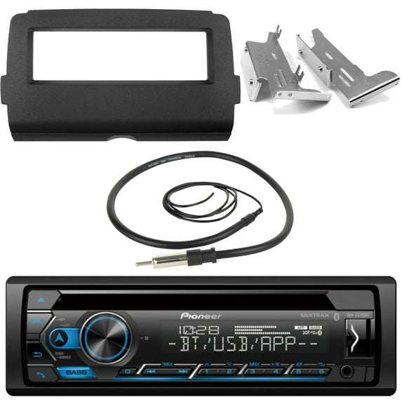Pioneer DEH-S4200BT Marine Bluetooth Radio USB AUX CD Audio Receiver Bundle with Enrock Installation Dash Kit for 2014 and Up Harley Motorcycle, Enrock 22" Radio Antenna