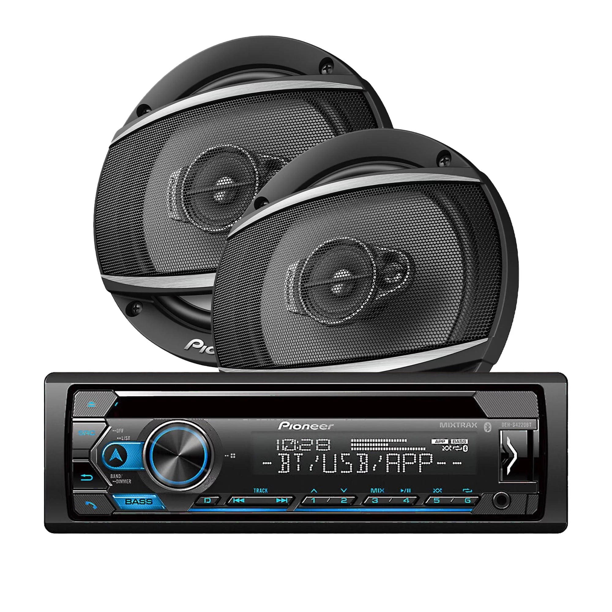 Pioneer DEH-S4220BT 1 DIN Car Audio CD Receiver Built-in Bluetooth & TS ...