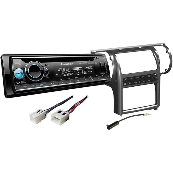 Pioneer DEH-S6220BS 1-DIN In-Dash CD/DM Bluetooth & Tan Kit Fit 2003-2004 Infiniti G35