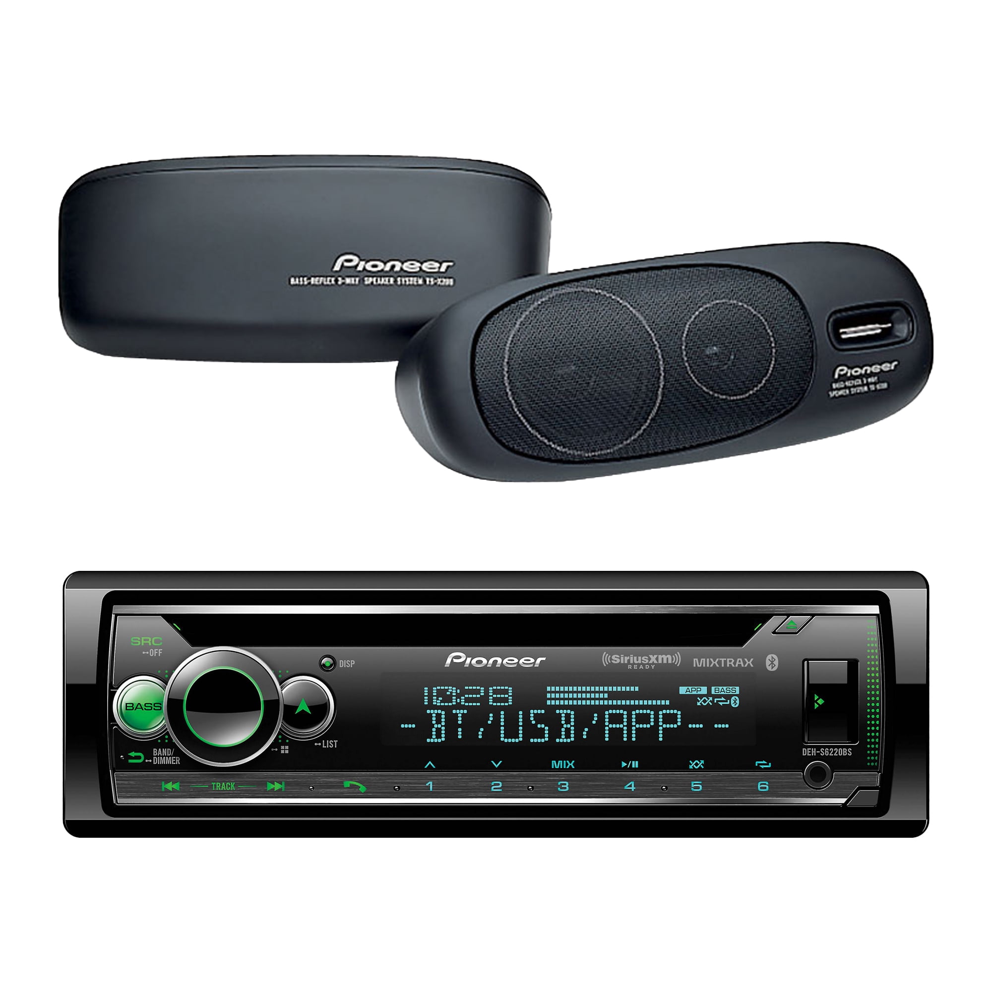 Pioneer DEH-S6220BS Single DIN with Amazon Alexa, Bluetooth Pioneer DEH-S6220BS Single DIN with Amazon Alexa, Bluetooth